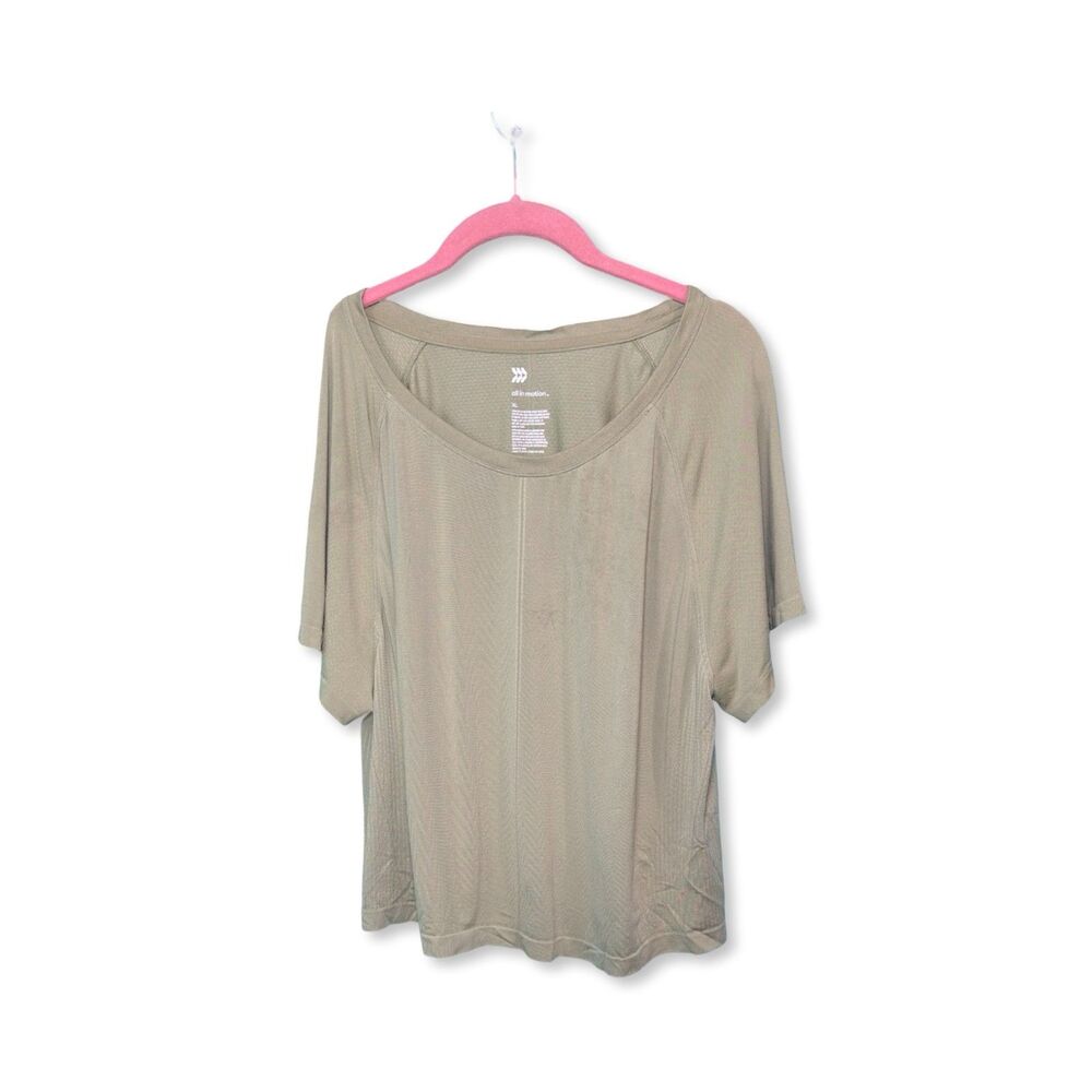 All in Motion Green Oversized Workout Tee Size XL Dolman Sleeve Athletic Top